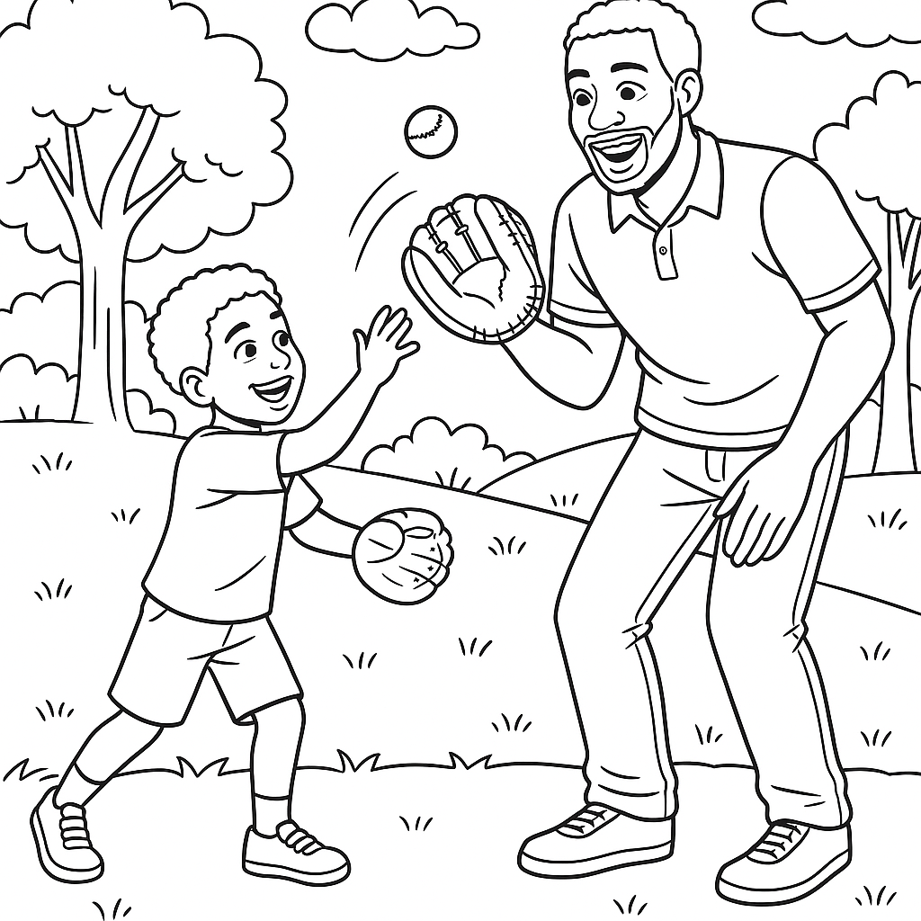 Father and Son Coloring Bundle