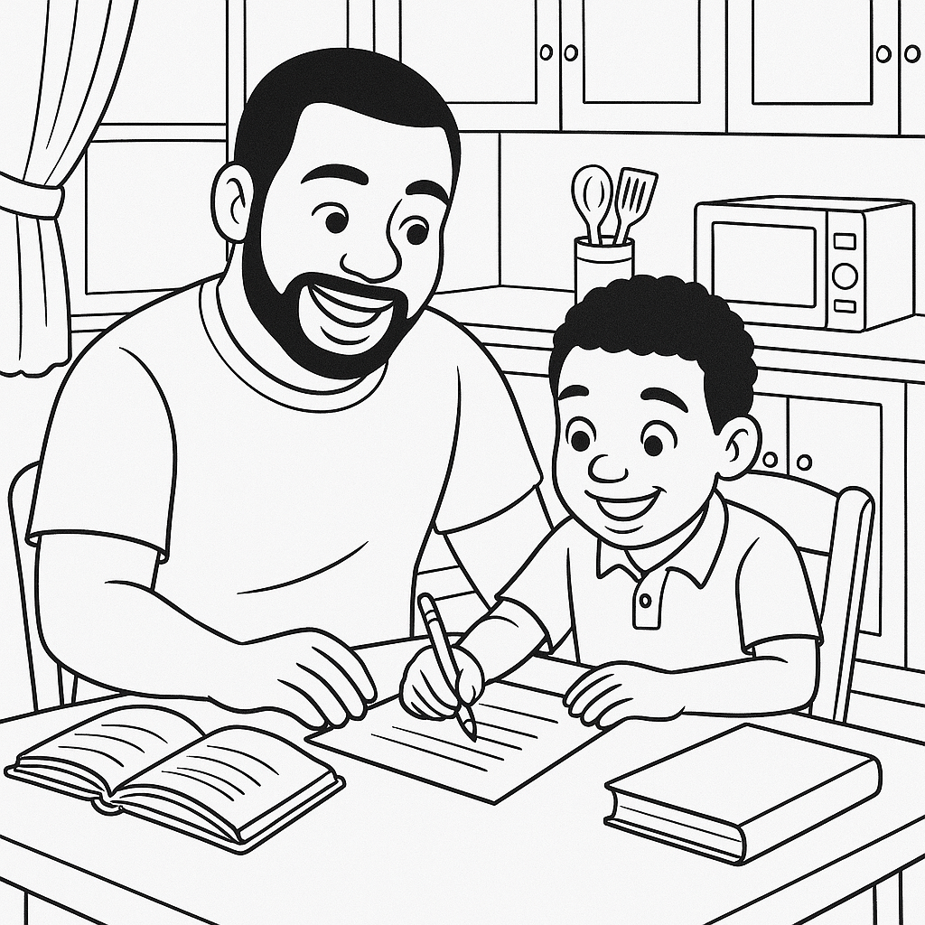 Father and Son Coloring Bundle