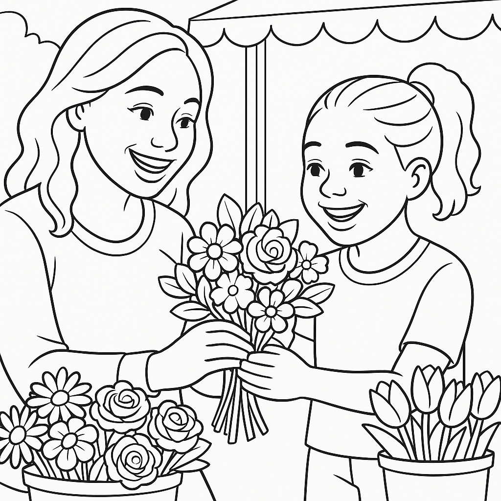 Mothers and Daughters Coloring Bundle